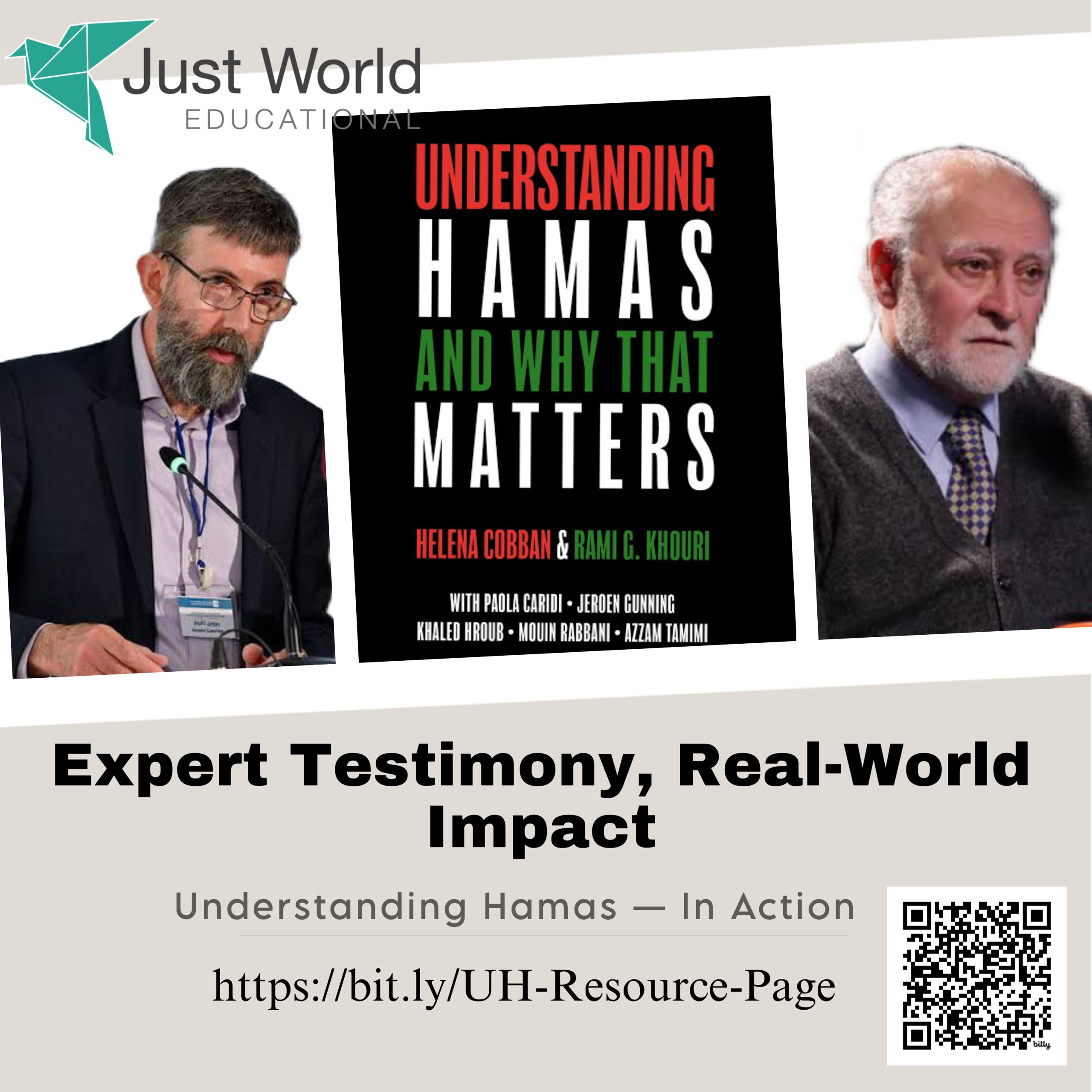 Our Understanding Hamas Experts Join Key Lawsuit in London